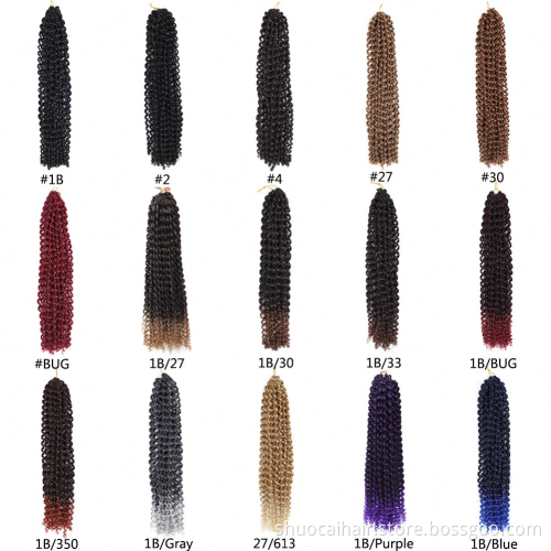 Passion Twist Hair Ombre Blonde Bohemian Water Wave Crochet Hair for Black Women Synthetic Braiding Hair Extension